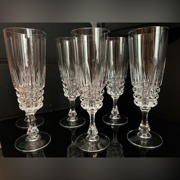 Cristal d’Arques Other - Cristal d’Arques Durand Pompadour Champagne Flutes | Set of 6